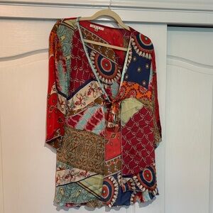 CAbi Multicolor Patchwork Tunic Camisole